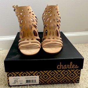 Charles microsuede heels